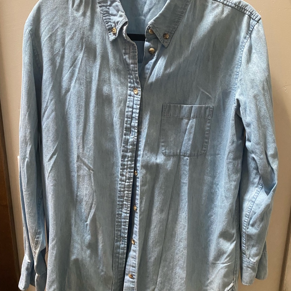Equipment denim styled blouse